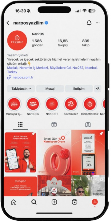NarPOS Sosyal Medya Hesapları