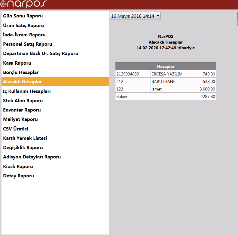 Tedarikçi Borcu Takip Raporu