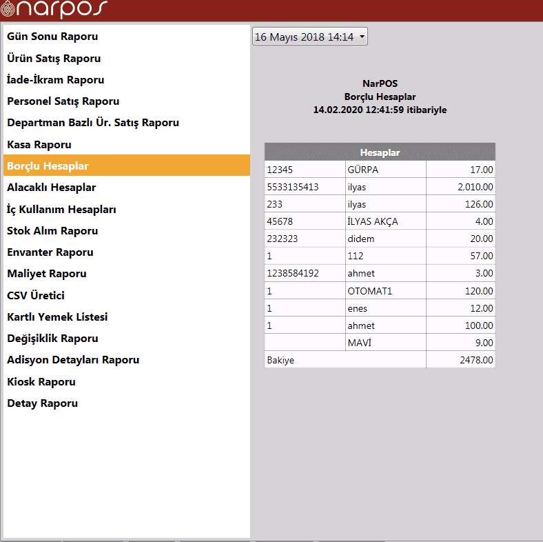 Borçlu Hesap Takip Sistemi
